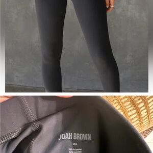 Joah Brown Black Leggings Form-Fitting Stretchy Full-Length